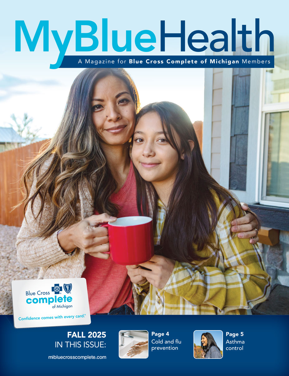 Cover image of an issue of My Blue Health publication.