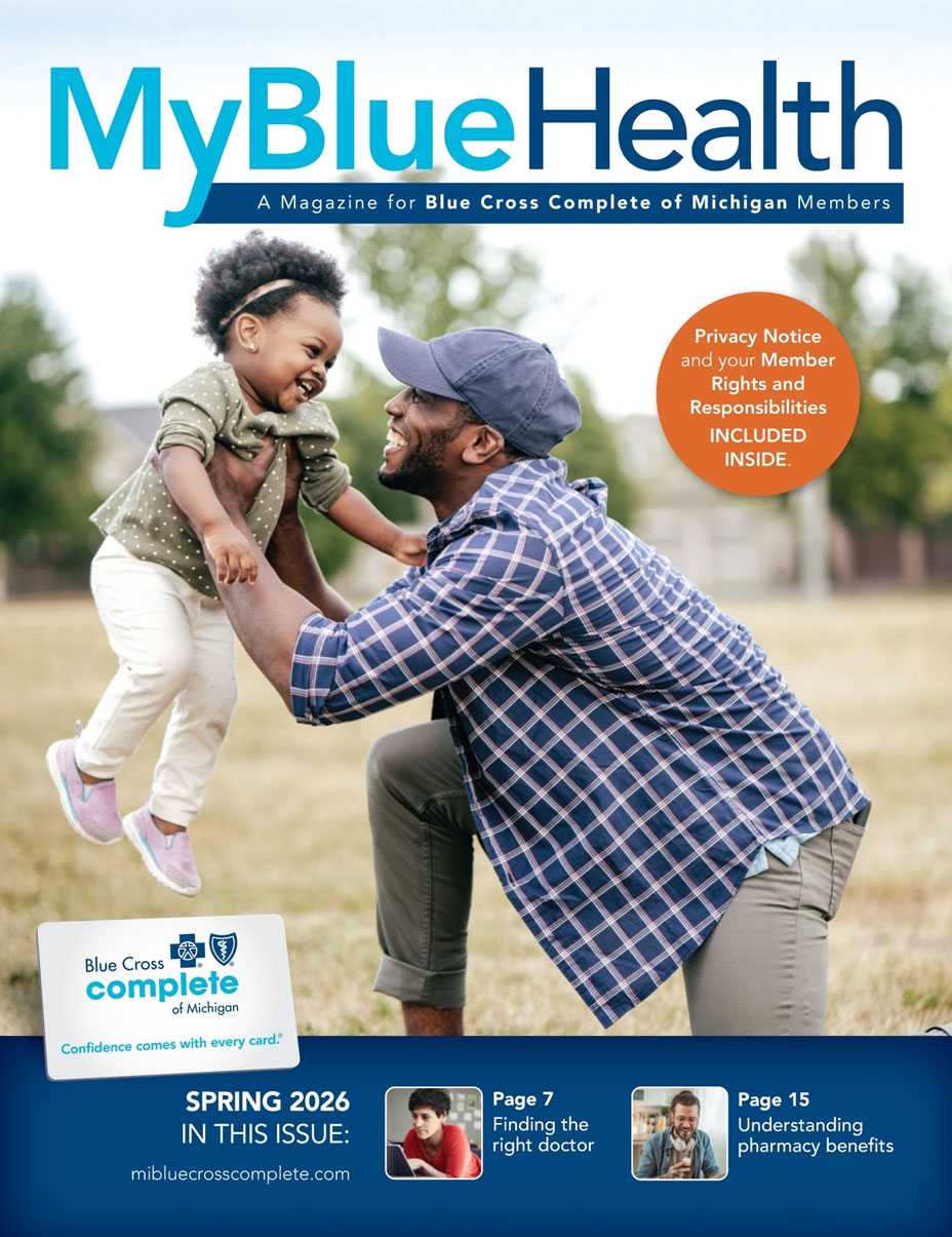 Cover image of an issue of My Blue Health publication.