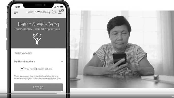Video about improving your health with the mobile app