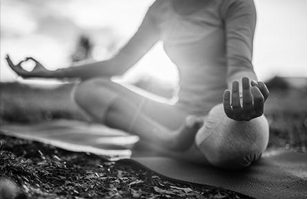 person meditating