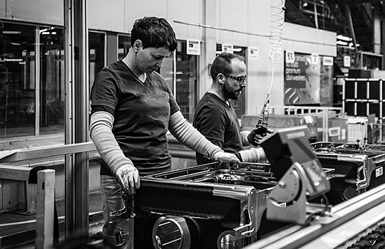 people working