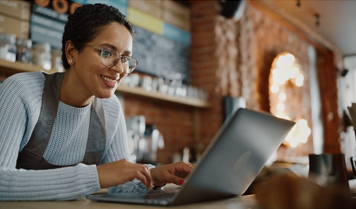 Person at computer