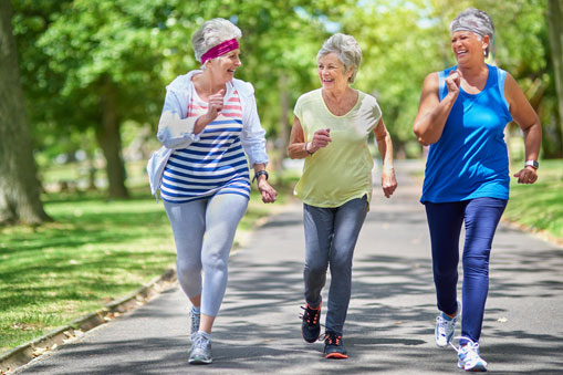 Members outside taking a walk 