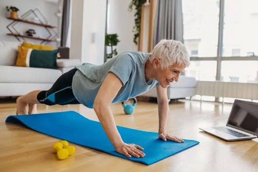 Person on a yoga mat 