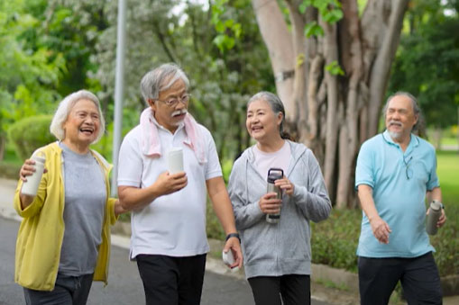 Group of people on a walk