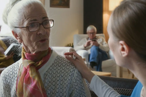 Provider talking to a patient