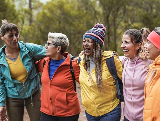 Group of people smiling