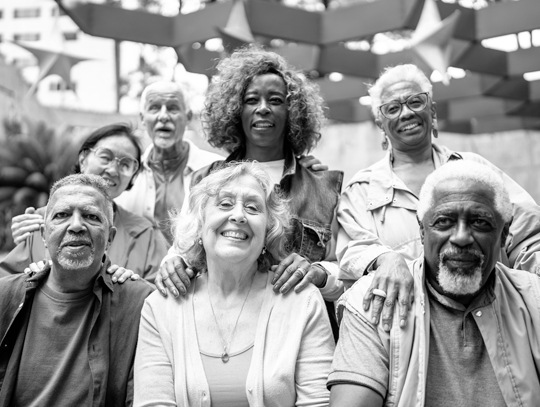 Group of people smiling