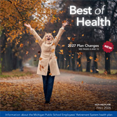 Fall 2026 newsletter cover featuring a woman walking on a fall day.