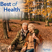 Fall 2022 newsletter cover featuring a senior couple sitting together outdoors.