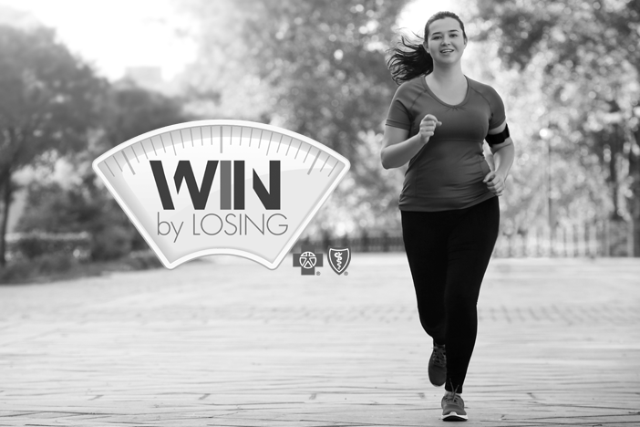 A woman happily goes jogging