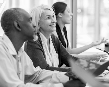 People sitting in a board room