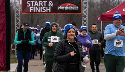 Runners compete at the Winter Warm-Up 5K.