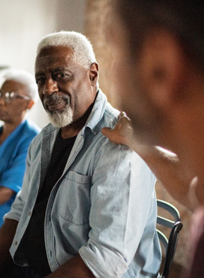 Man receiving empathy during therapy