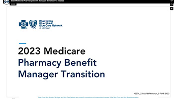 2023 Medicare Pharmacy Benefit Manager Transition