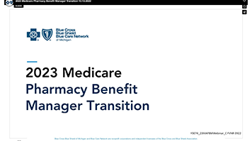 2023 Medicare Pharmacy Benefit Manager Transition