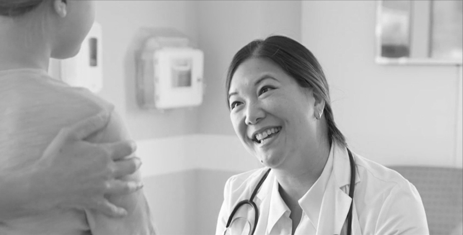 A patient talks with their doctor