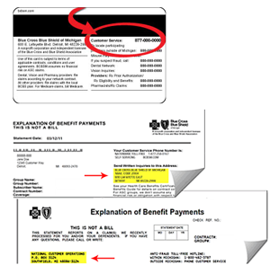Photo of an ID card and Explanation of Benefits