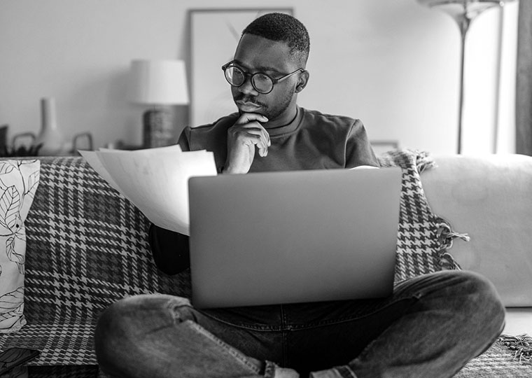 Person working on computer